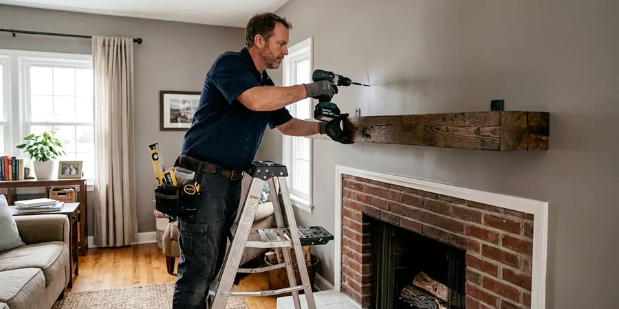 Floating Shelf Mantel Installation Bridgewater