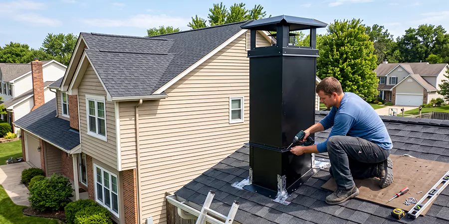 Prefab Chimney Chase Installation Bridgewater